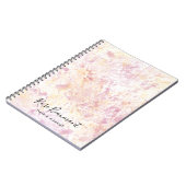 Carnet de script de couleur rose jaune moderne (Côté gauche)
