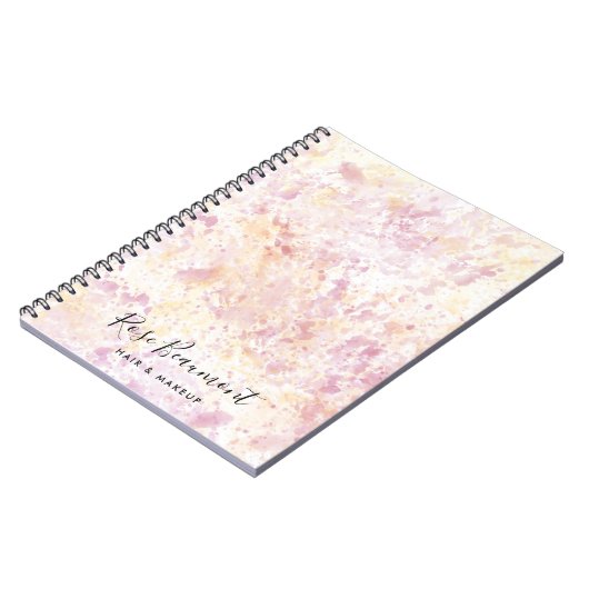 Carnet de script de couleur rose jaune moderne (Côté gauche)