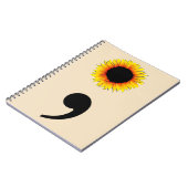 Carnet de sémicolon de tournesol (Côté gauche)