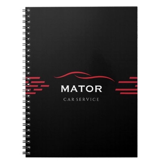 Carnet de service automobile Noir & Rouge (Devant)