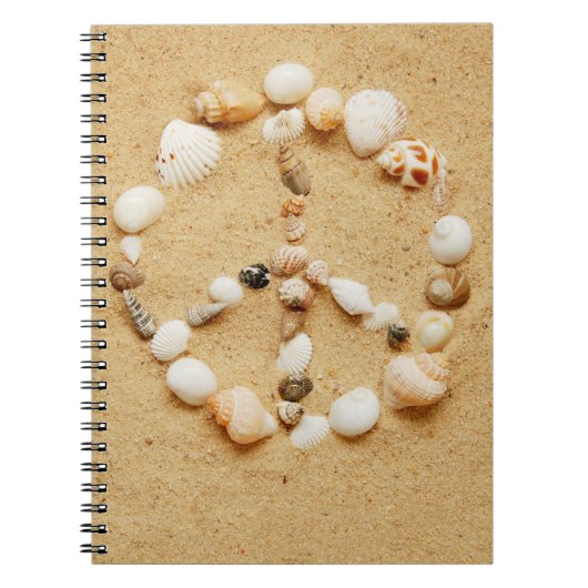 Carnet de signe de paix de coquillage (Devant)