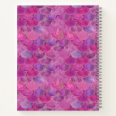 Carnet de sirène de monogramme rose magenta (Dos)