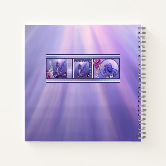 Carnet de sirène d'océan violet (Dos)