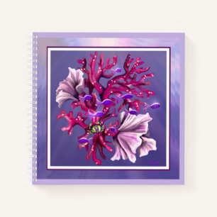 Carnet de sirène d'océan violet