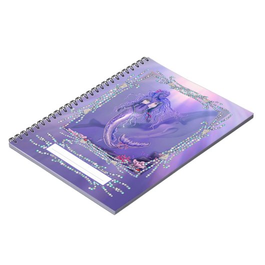 Carnet de sirène d'océan violet (Côté gauche)