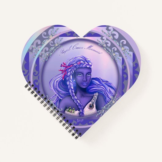 Carnet de sirène d'océan violet (Devant)