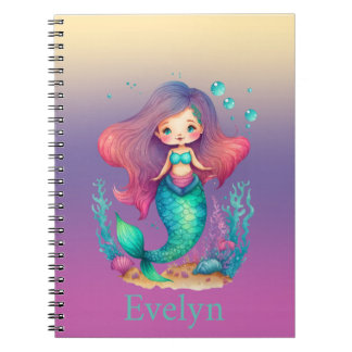Carnet de sirène Pastel personnalisé