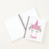 Carnet De Sketchbook Unicorn Personnalisé Avec Nom (Intérieur)