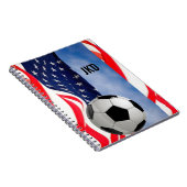 CARNET de soccer USA avec votre Monogramme (Côté Droit)