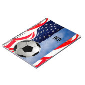 CARNET de soccer USA avec votre Monogramme (Côté gauche)