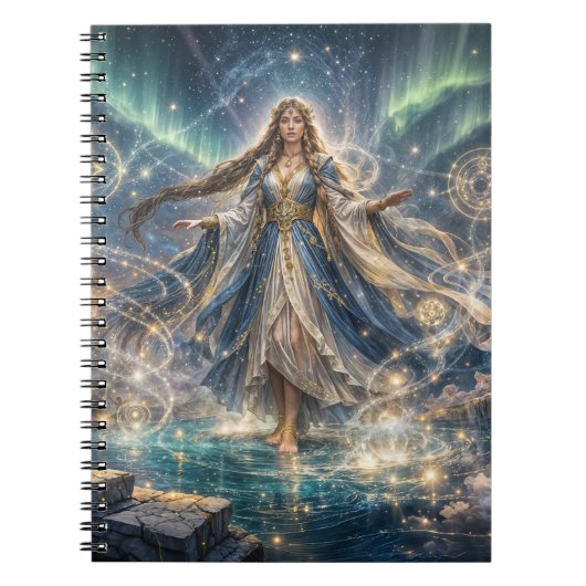 Carnet de Sorcière Céleste – Bleu Mystique (Devant)
