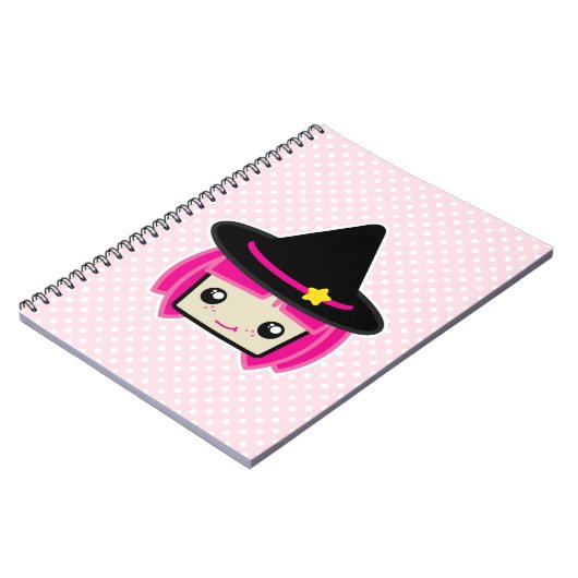 Carnet de sorcière Kawaii Pink Haired (Côté gauche)