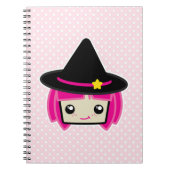 Carnet de sorcière Kawaii Pink Haired (Devant)