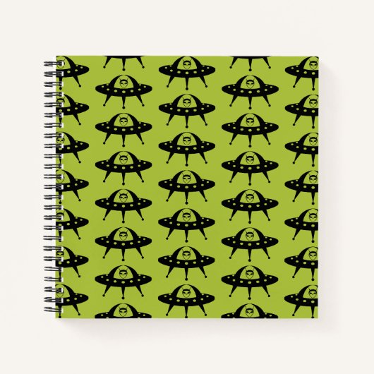 Carnet de soucoupe volante UFO Space Alien Sci Fi (Devant)