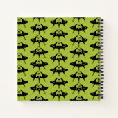 Carnet de soucoupe volante UFO Space Alien Sci Fi (Dos)