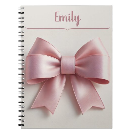 Carnet de spirale à cou rose personnalisé (Devant)