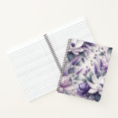 carnet de spirale à motif floral de bactéries viol (Intérieur)
