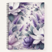 carnet de spirale à motif floral de bactéries viol (Devant)