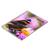 Carnet de spirale à papillon de l'amiral rouge (Côté gauche)