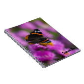 Carnet de spirale à papillon de l'amiral rouge (Côté Droit)