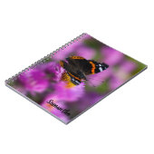Carnet de spirale à papillon de l'amiral rouge (Côté gauche)