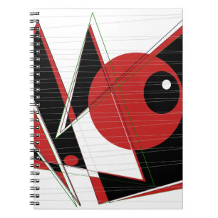 Carnet de spirale à regarder dans les yeux rouges