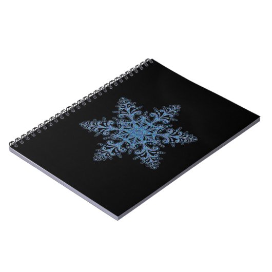 Carnet de spirale Blue Snowflake (Côté gauche)