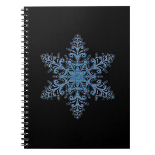 Carnet de spirale Blue Snowflake