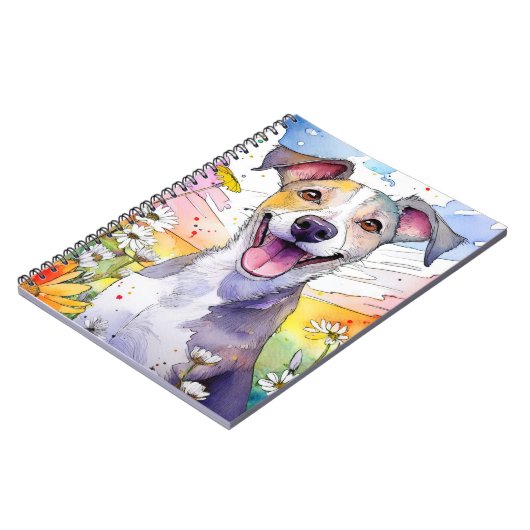 Carnet de spirale de chien gris (Côté gauche)