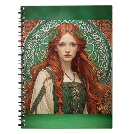 Carnet de spirale de fille celtique (Devant)