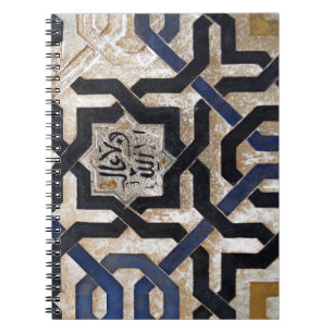 Carnet de spirale de mosaïque arabesque