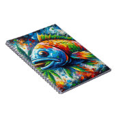 Carnet de spirale de poisson coloré (Côté Droit)