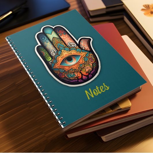 Carnet de spirale main Hamsa