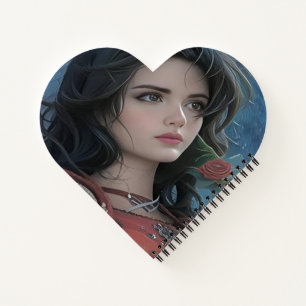 Carnet de spirale mignonne-dame