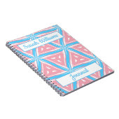 Carnet de spirale Motif du triangle Trans Pride (Côté Droit)