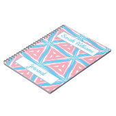 Carnet de spirale Motif du triangle Trans Pride (Côté gauche)