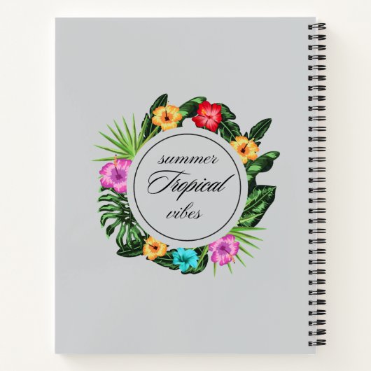 Carnet de spirale tropicale (Dos)