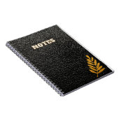 carnet de style cuir noir (Côté Droit)