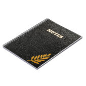 carnet de style cuir noir (Côté gauche)
