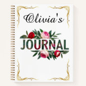 Carnet de style Letterpress floral élégant (Devant)