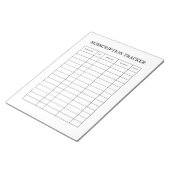Carnet de suivi d'abonnement SIMPLE (Incliné)