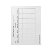 Carnet de suivi de glycémie - Style de calendrier  (Tourné)