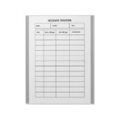 Carnet de suivi de kilométrage minimaliste (Tourné)