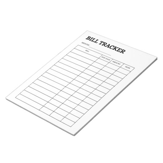 Carnet de suivi de paiement de facture simple (Incliné)