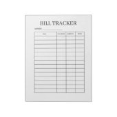 Carnet de suivi de paiement de facture simple (Tourné)