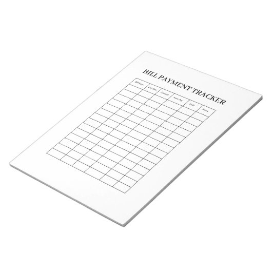 Carnet de suivi de paiement de facture simple (Incliné)