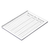 Carnet de suivi des factures mensuelles (Côté gauche)