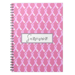 Carnet de survivant du cancer du sein rose ruban