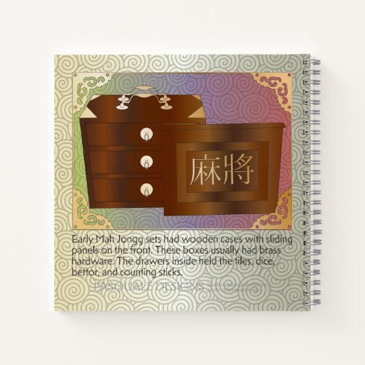 Carnet de table verte Mah Jongg (Dos)