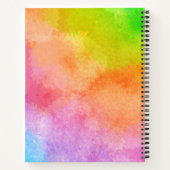 Carnet de teinture de couleur d'eau spirale (Dos)